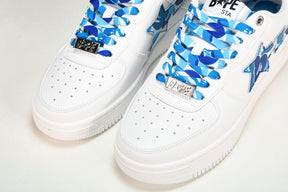 Bape Sta Low White ABC Camo Blue