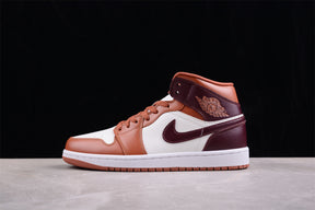 Air Jordan 1 Mid Dusty Peach Night Maroon