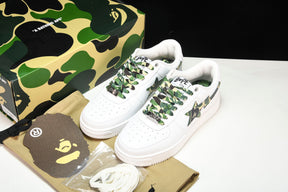 Bape Sta Low White ABC Camo Green