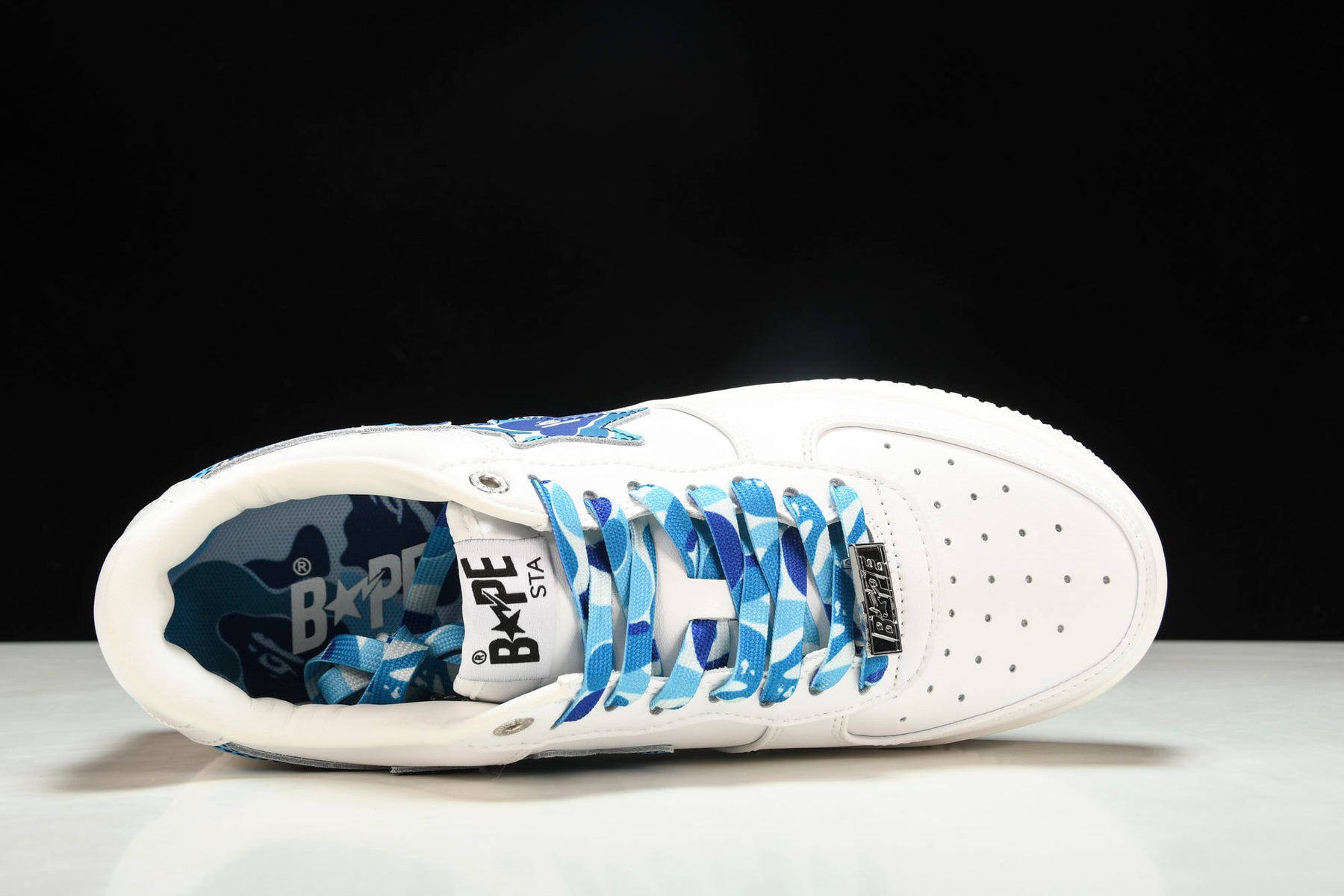 Bape Sta Low White ABC Camo Blue