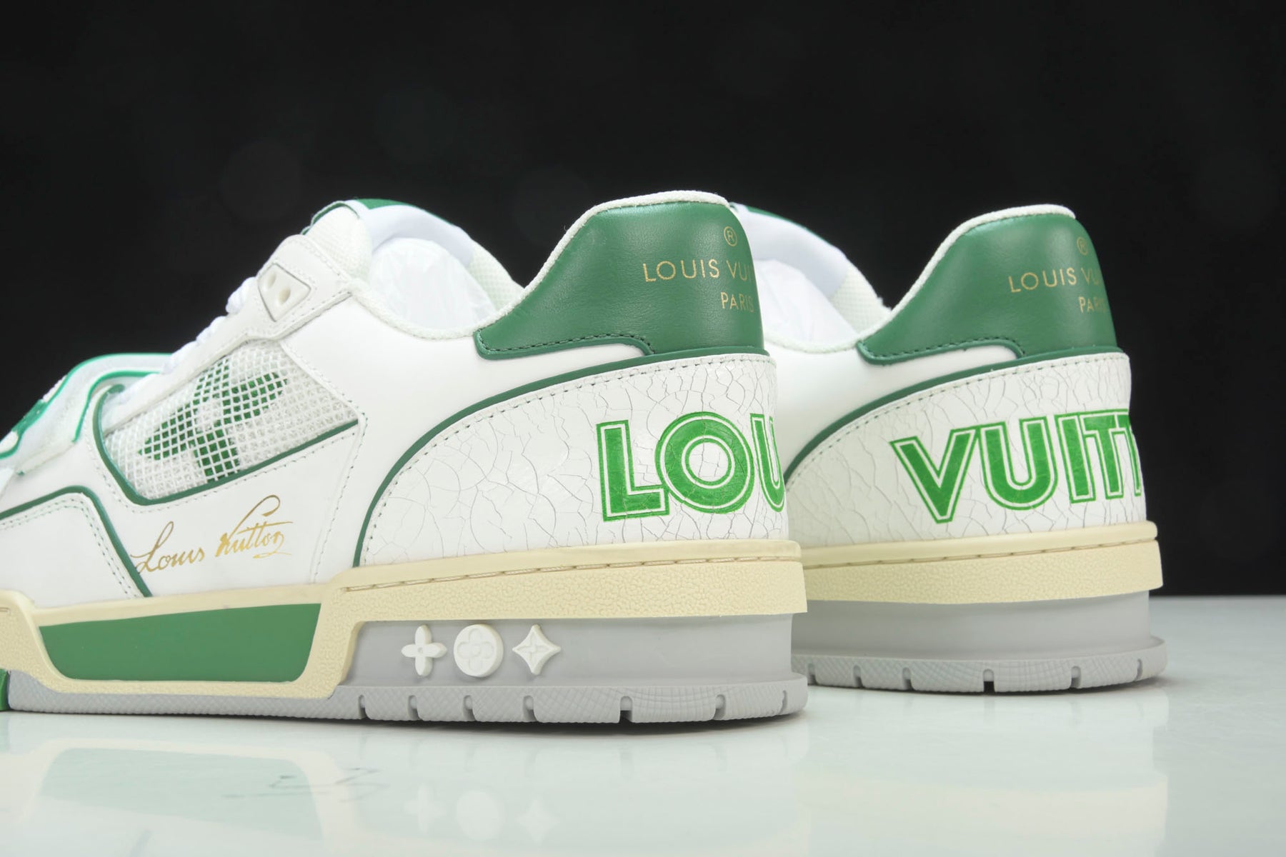 Louis Vuitton Trainer Green Mesh