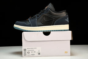 Air Jordan 1 Low SE Black Dark Obsidian Snakeskin