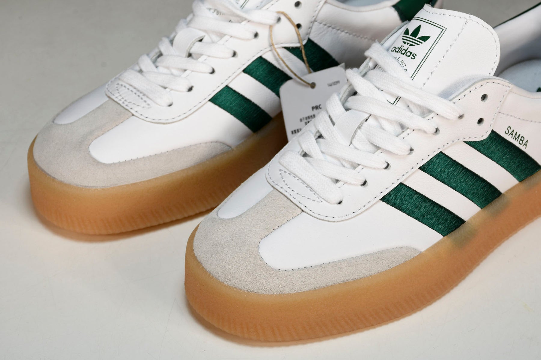 adidas Sambae White Collegiate Green Gum