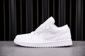 Air Jordan 1 Low Triple White Tumbled Leather