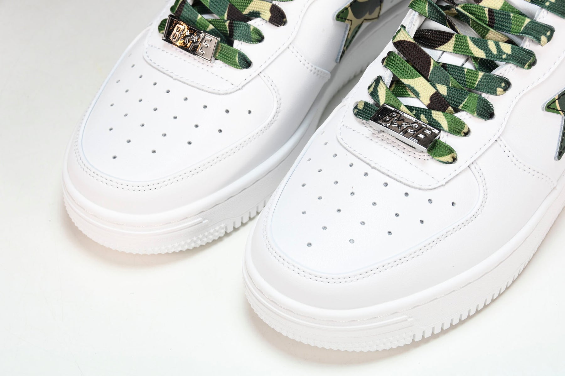 Bape Sta Low White ABC Camo Green