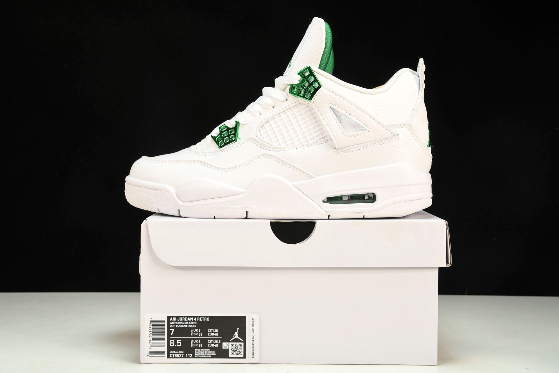 Air Jordan 4 Retro Metallic Green