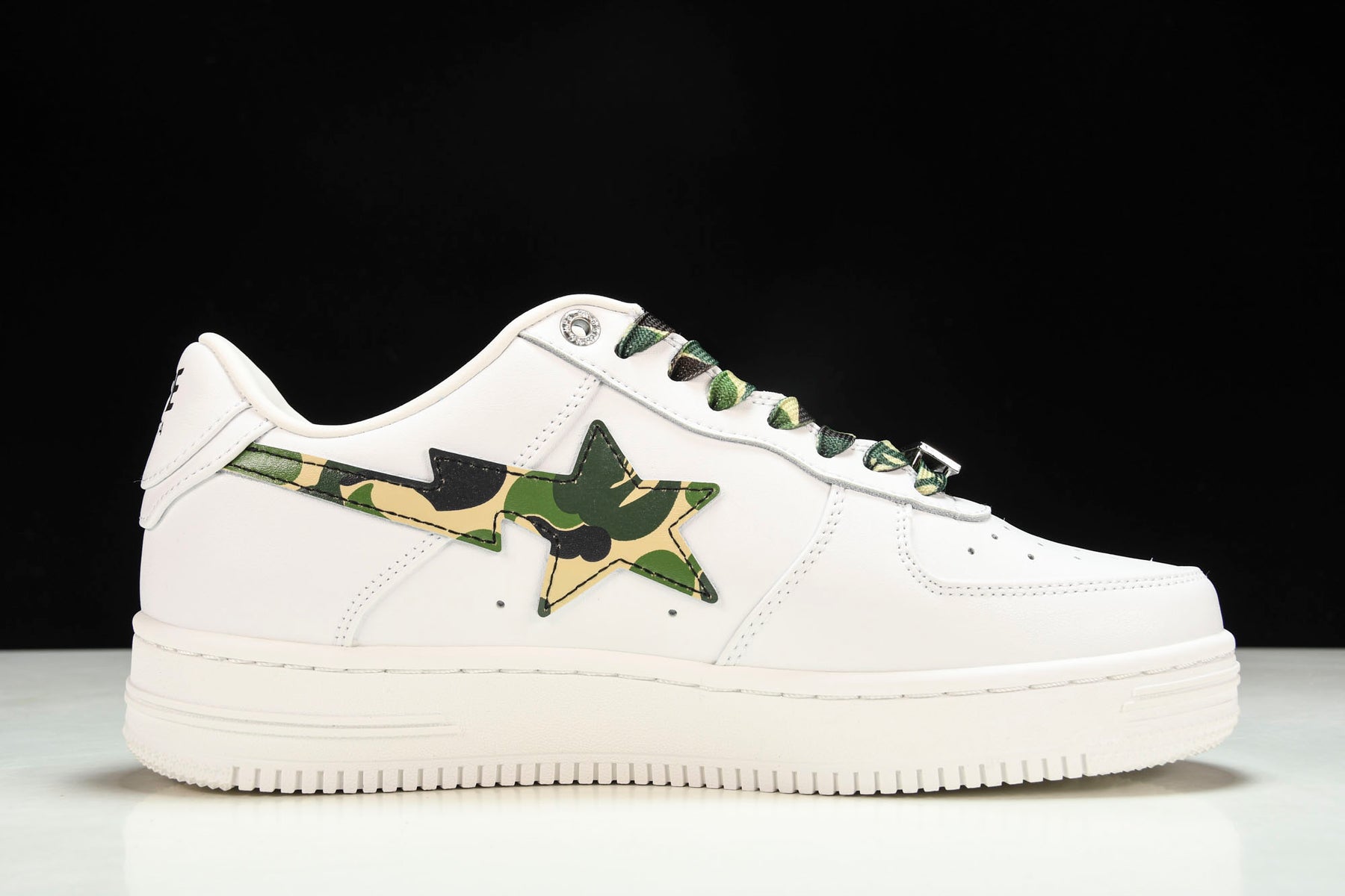 Bape Sta Low White ABC Camo Green