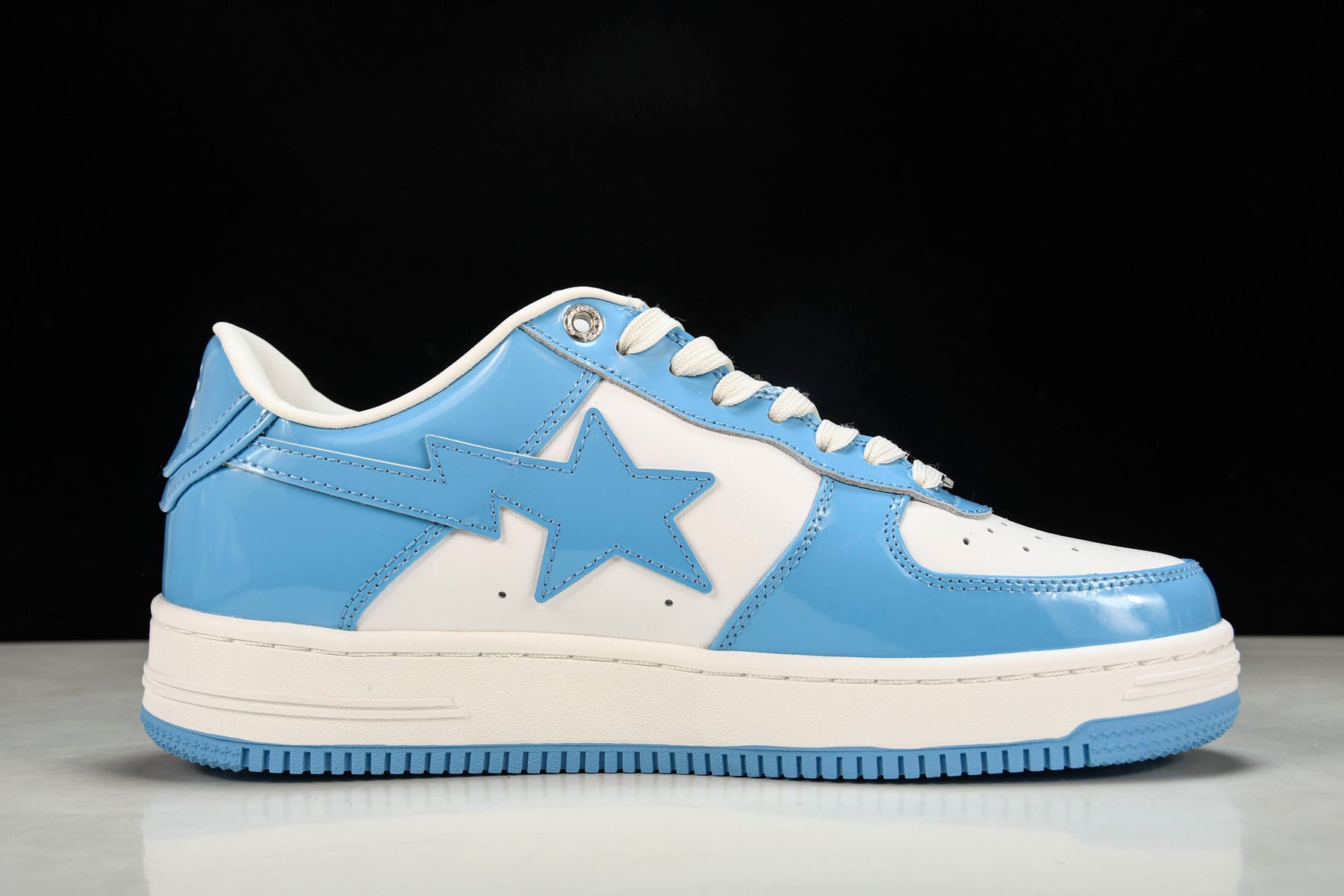 Bape Sta Patent Leather Blue White