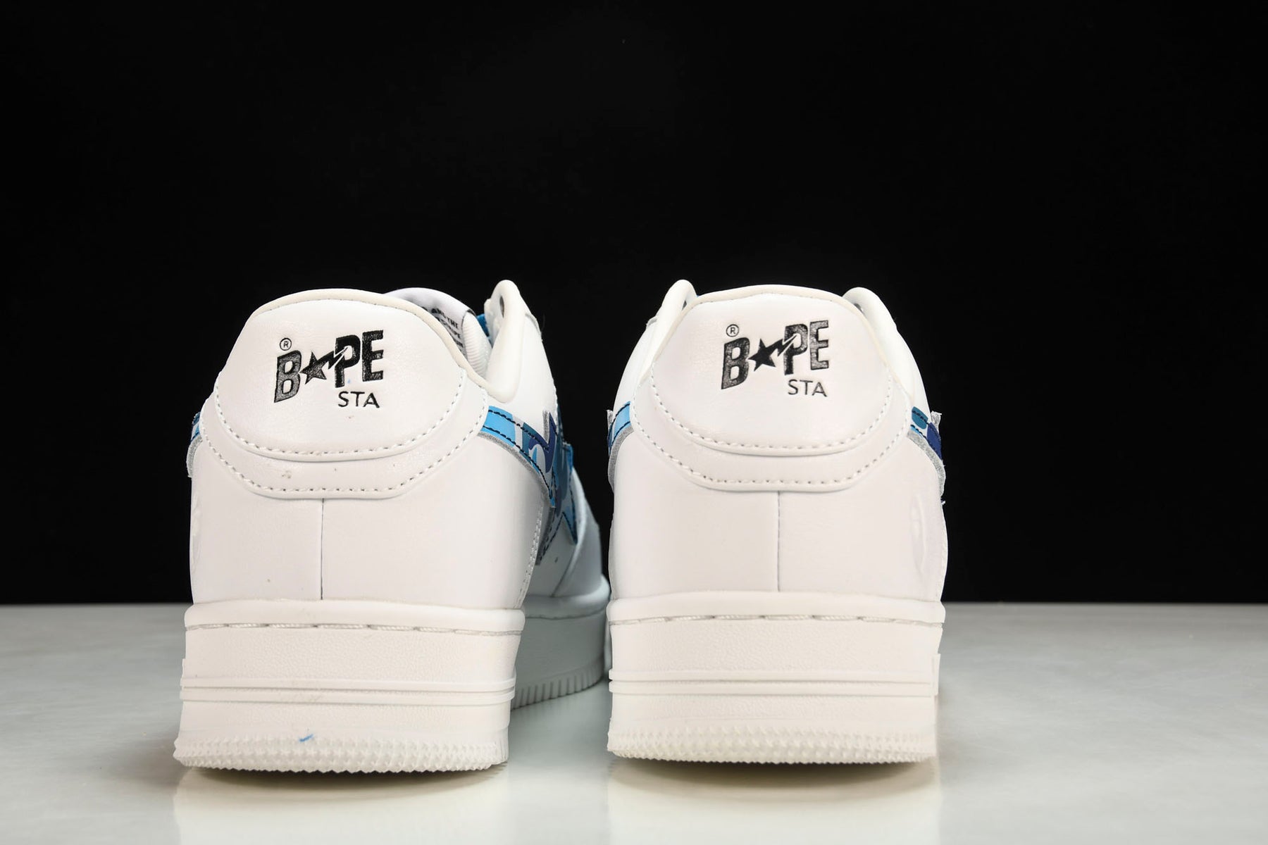 Bape Sta Low White ABC Camo Blue