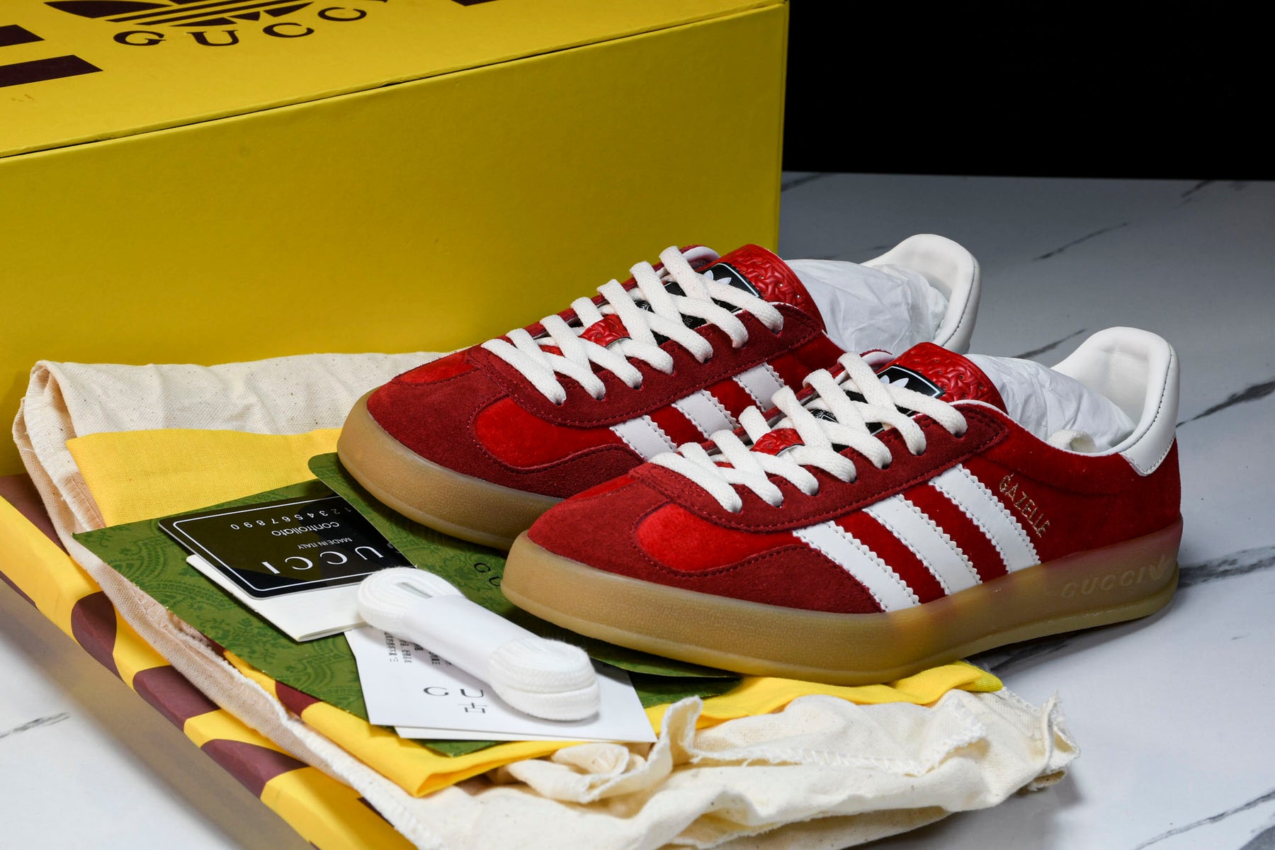 Gucci x Adidas Gazelle Red Velvet