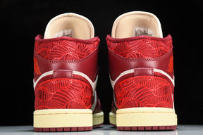 Air Jordan 1 Mid SE Tiki Leaf Team Red