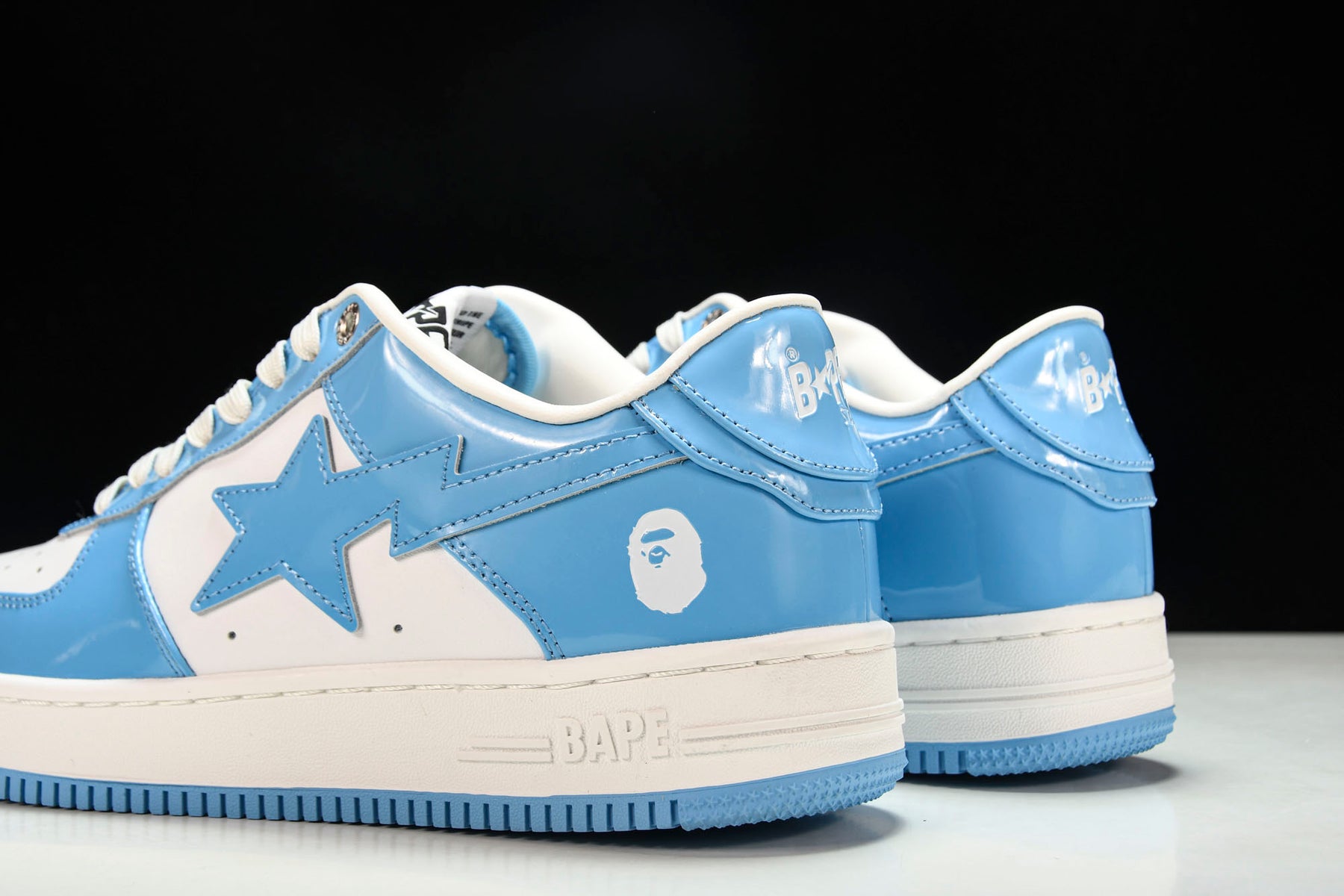 Bape Sta Patent Leather Blue White