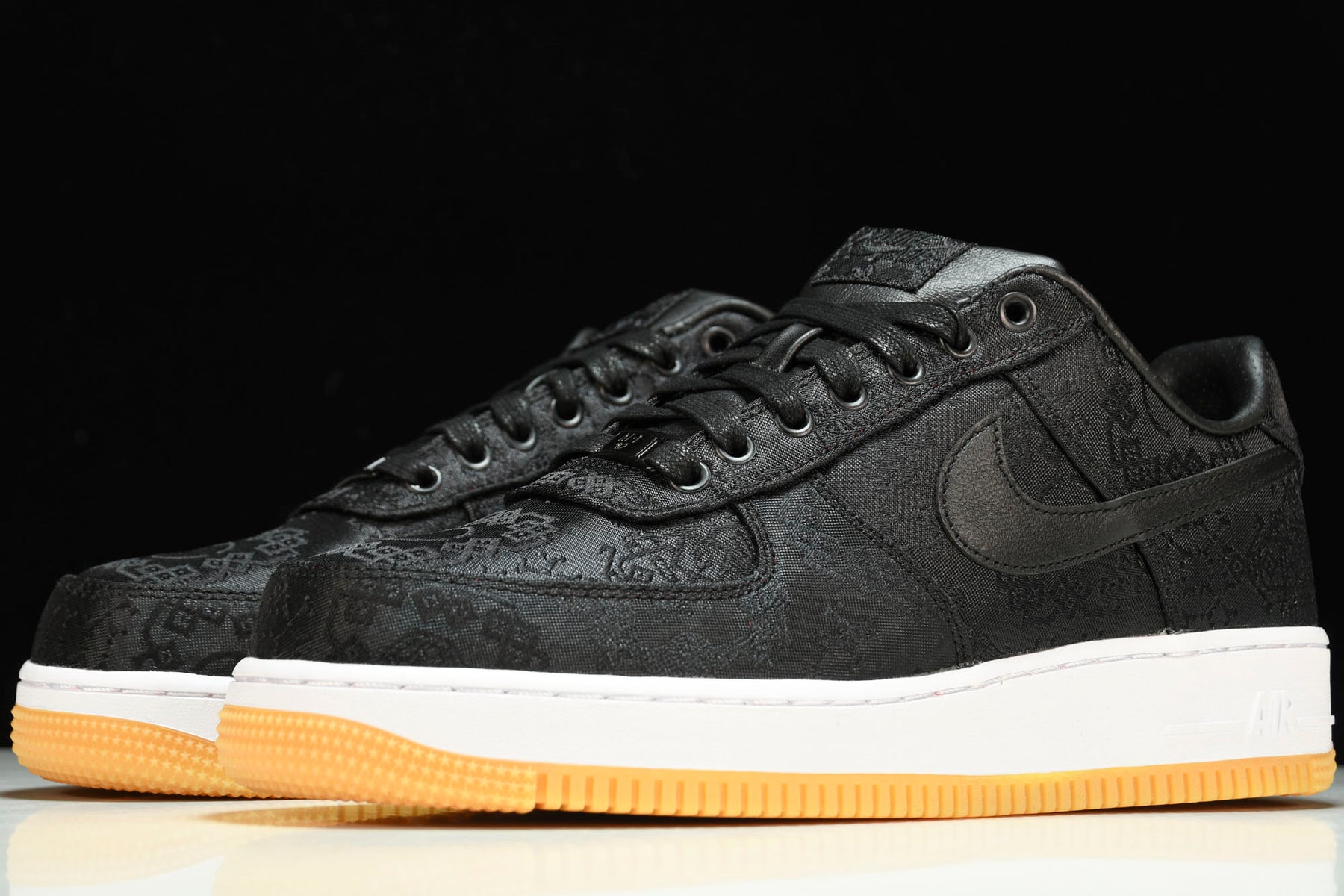 Fragment x CLOT x Nike Air Force 1 Low Black Silk