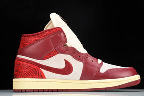 Air Jordan 1 Mid SE Tiki Leaf Team Red