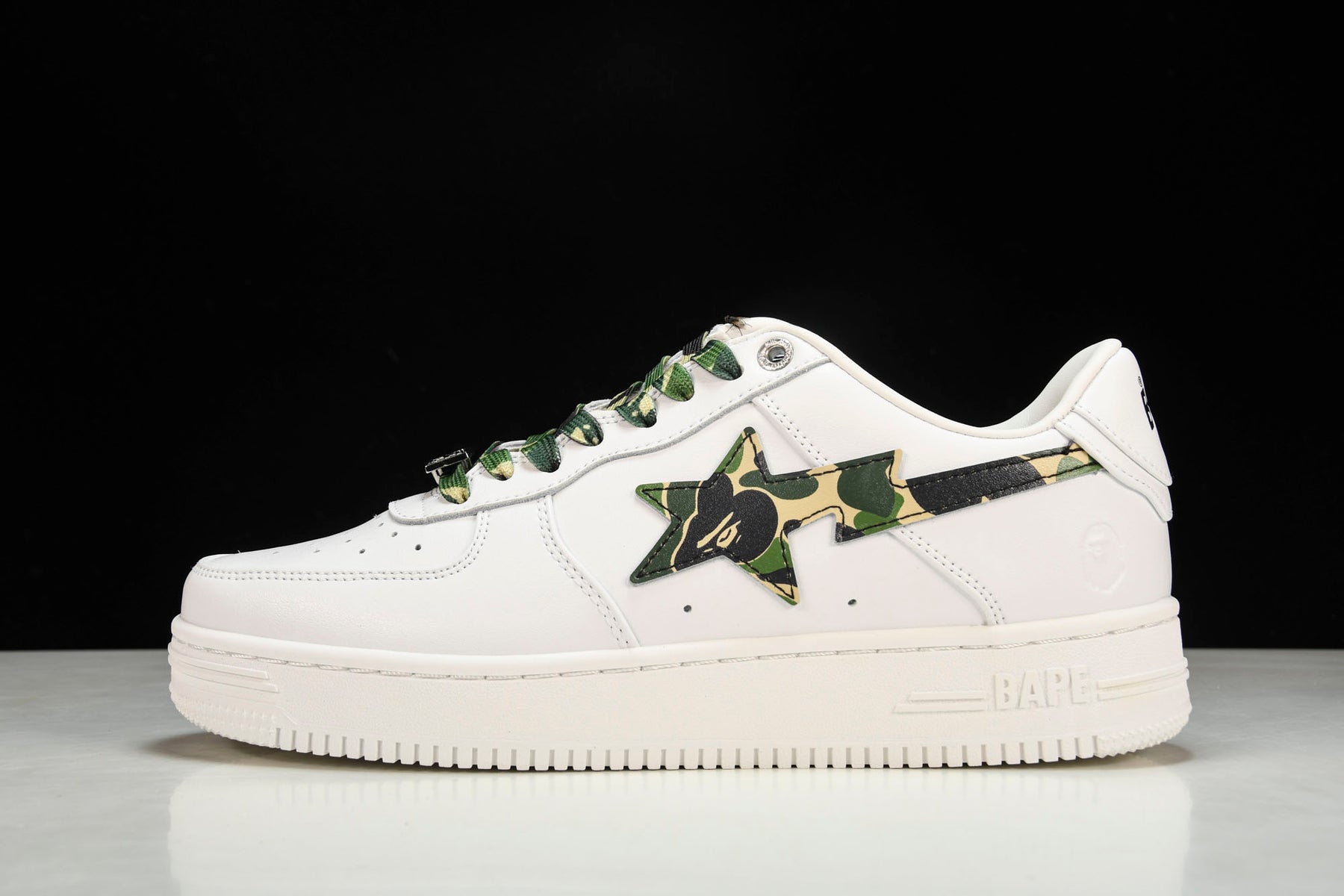 Bape Sta Low White ABC Camo Green