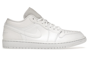 Air Jordan 1 Low Triple White Tumbled Leather