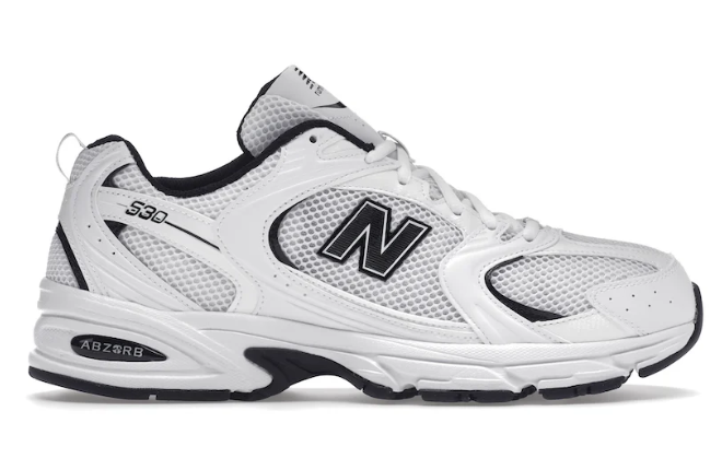 New Balance 530 White Black Details