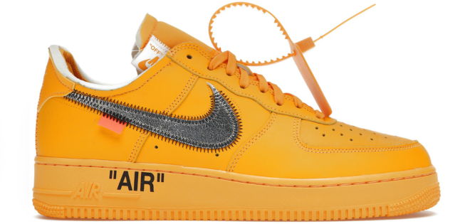 Nike Air force 1 Low Off White University Gold