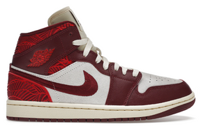 Air Jordan 1 Mid SE Tiki Leaf Team Red