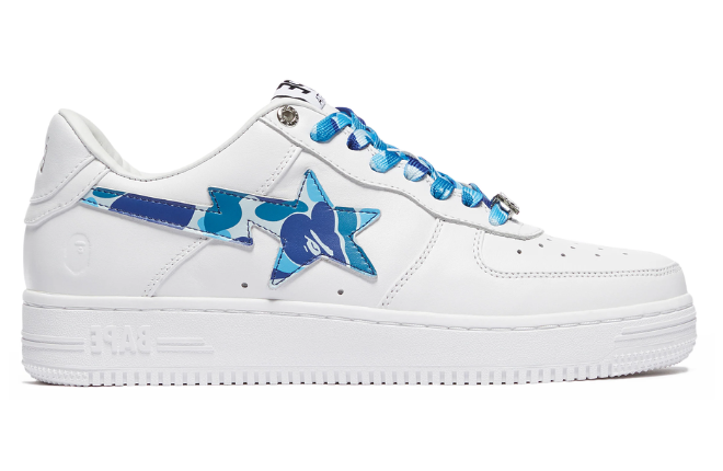 Bape Sta Low White ABC Camo Blue